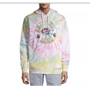 Grateful Dead Band Tie Dye Graphic Printed Pullover Hoodie Men's Size Medium